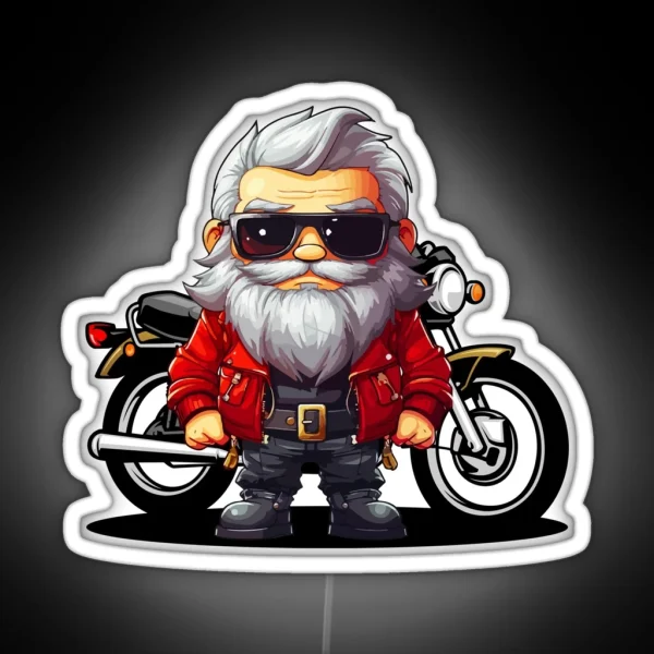 Cool Biker Santa Led RGB Neon Sign