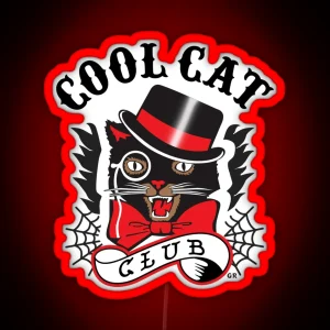 Cool Cat Club RGB Neon Sign