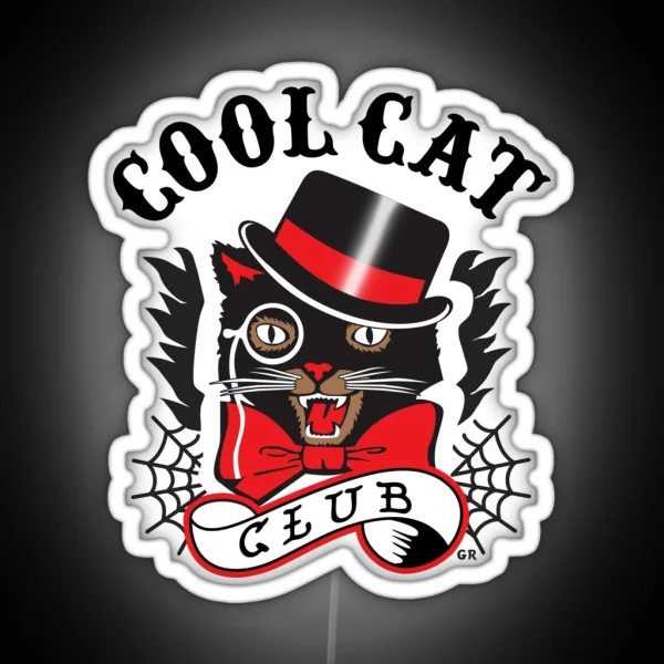 Cool Cat Club RGB Neon Sign