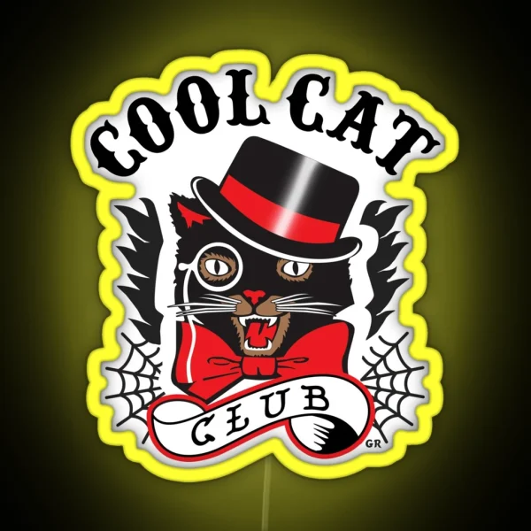 Cool Cat Club RGB Neon Sign