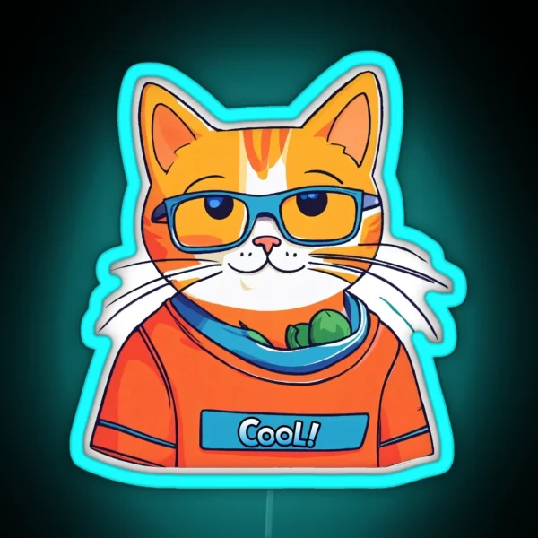 Cool Cat In Led RGB Neon Sign
