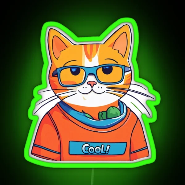 Cool Cat In Led RGB Neon Sign