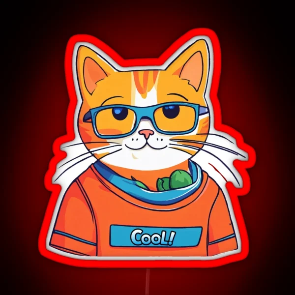 Cool Cat In Led RGB Neon Sign