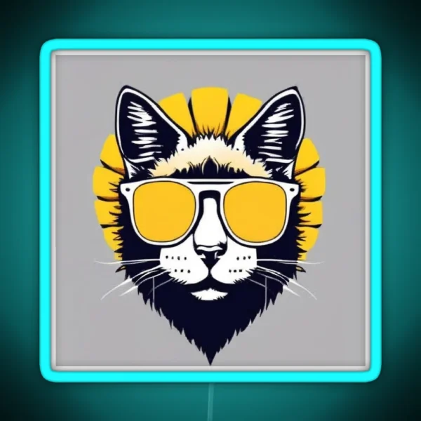 Cool Cat RGB Neon Sign
