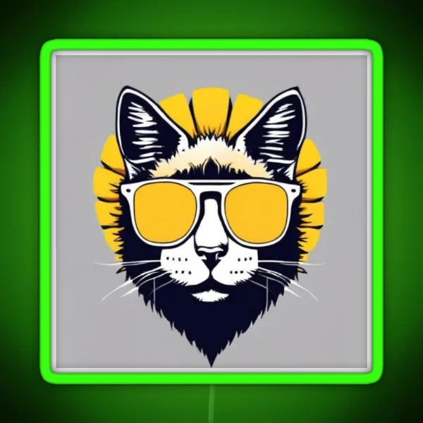 Cool Cat RGB Neon Sign