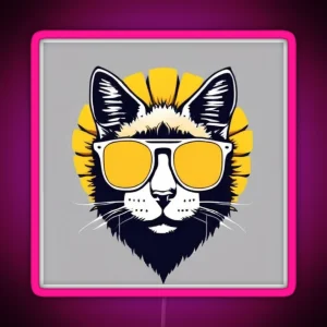 Cool Cat RGB Neon Sign