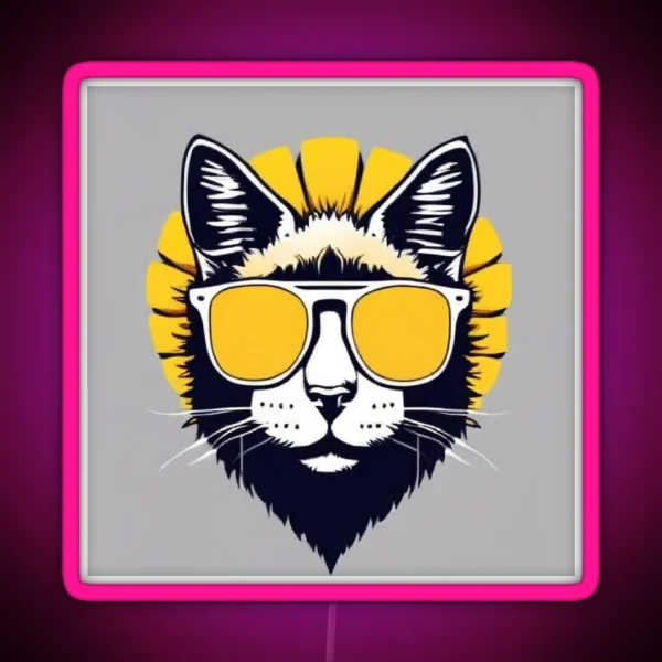 Cool Cat RGB Neon Sign