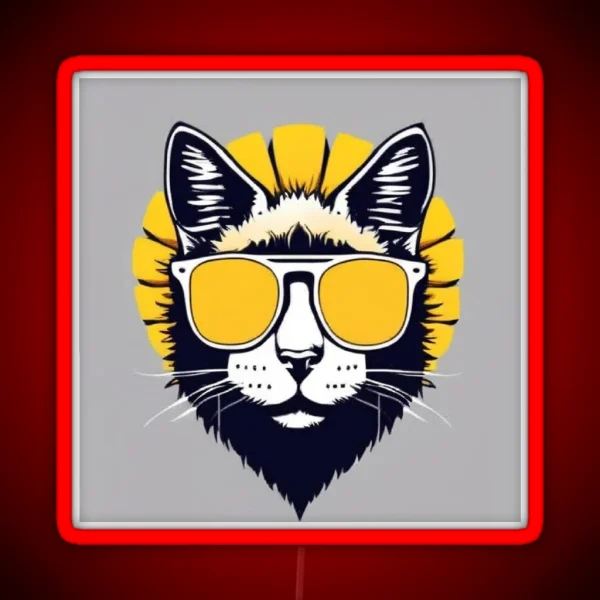 Cool Cat RGB Neon Sign
