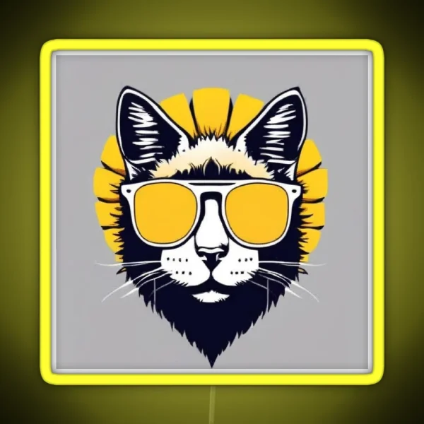 Cool Cat RGB Neon Sign