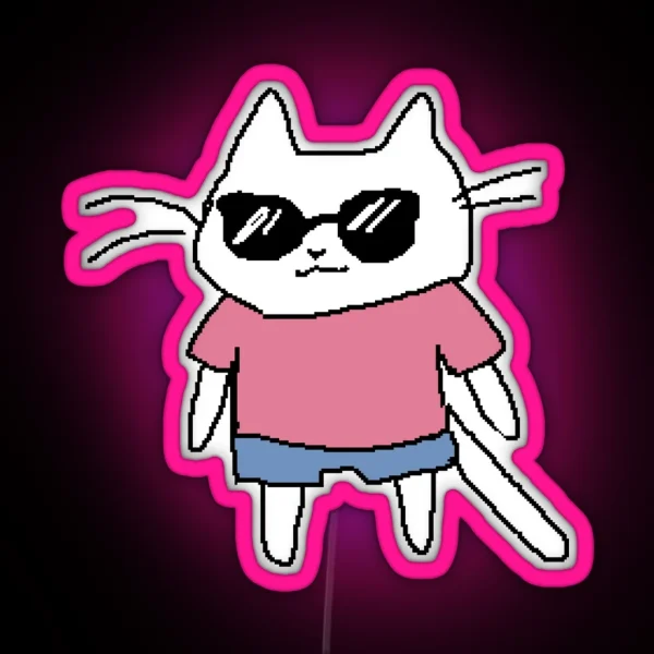 Cool Chill Cat RGB Neon Sign