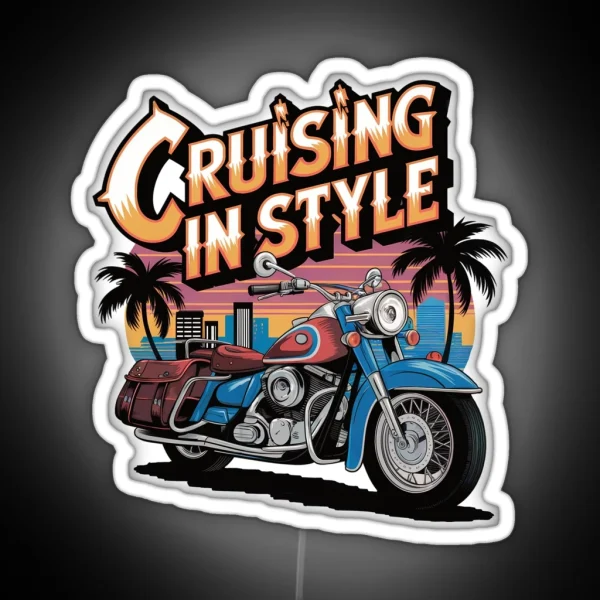 Cool Motorcycle Lover RGB Neon Sign