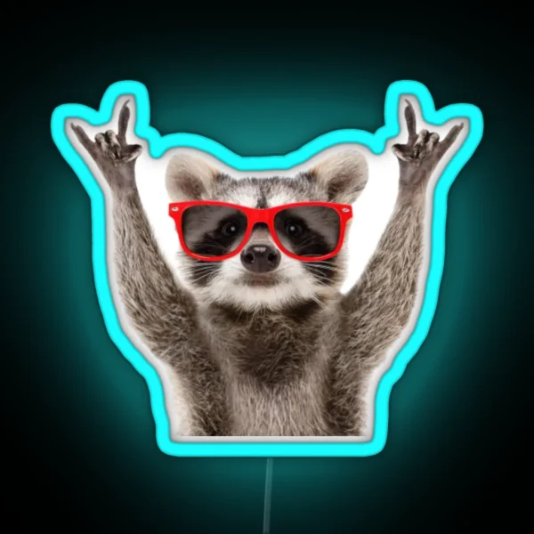 Cool Raccoon RGB Neon Sign