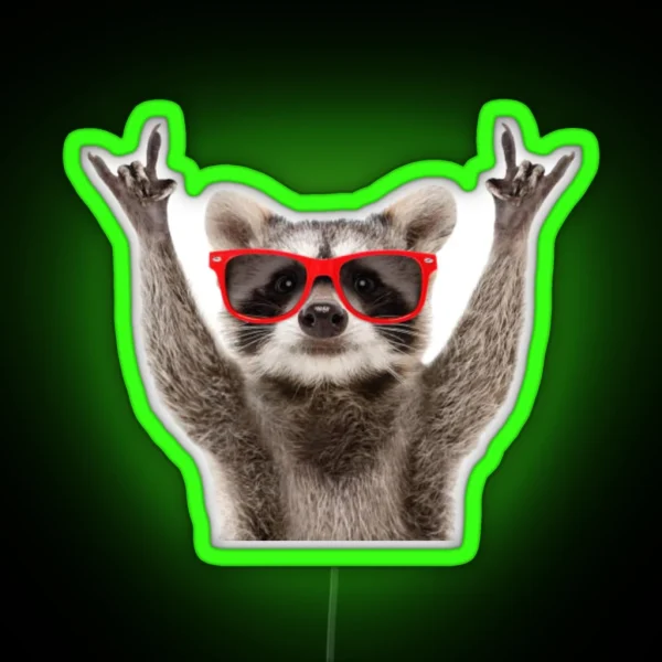 Cool Raccoon RGB Neon Sign