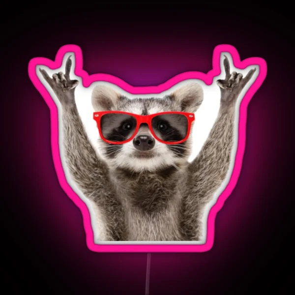 Cool Raccoon RGB Neon Sign
