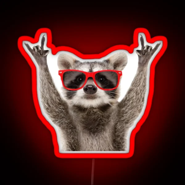 Cool Raccoon RGB Neon Sign