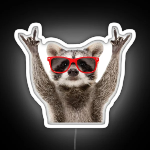Cool Raccoon RGB Neon Sign