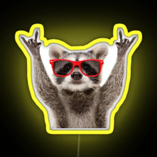 Cool Raccoon RGB Neon Sign