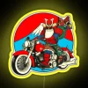 Cool Santa Biker Christmas Santa On Motorcycle Unique Holiday Graphic Funny Santa Claus Biker Gift RGB Neon Sign - Image 5
