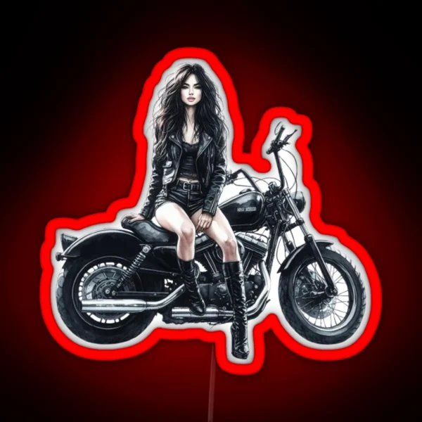 Copie De Biker Rebels The Feminine Elegance RGB Neon Sign