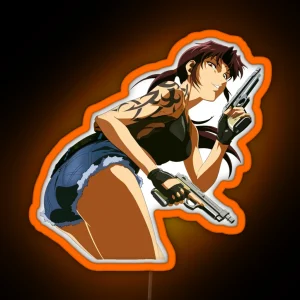 Copy Of Black Lagoon Revy With A Guns RGB Neon Sign