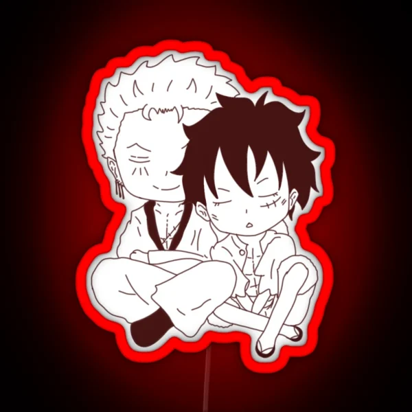 Copy Of Luffy And Zoro Chilling Together Part 2 RGB Neon Sign