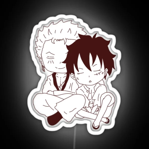 Copy Of Luffy And Zoro Chilling Together Part 2 RGB Neon Sign