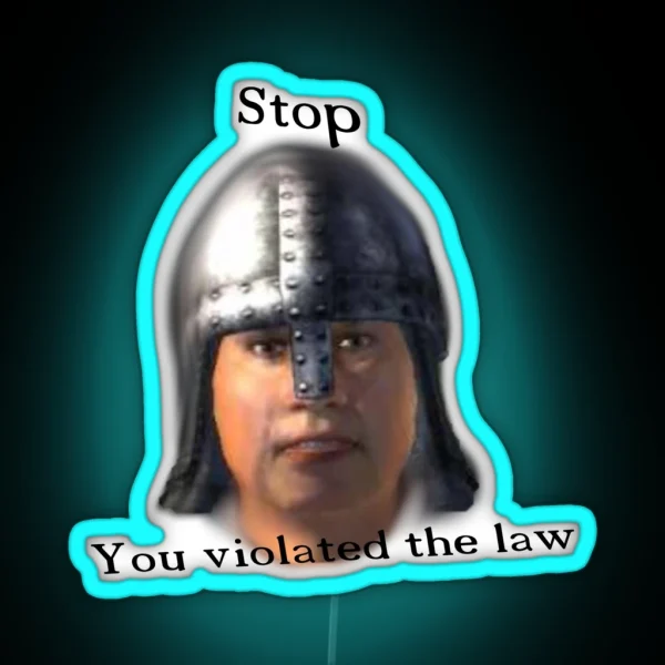 Copy Of Stop You Violated The Law Oblivion Led RGB Neon Sign
