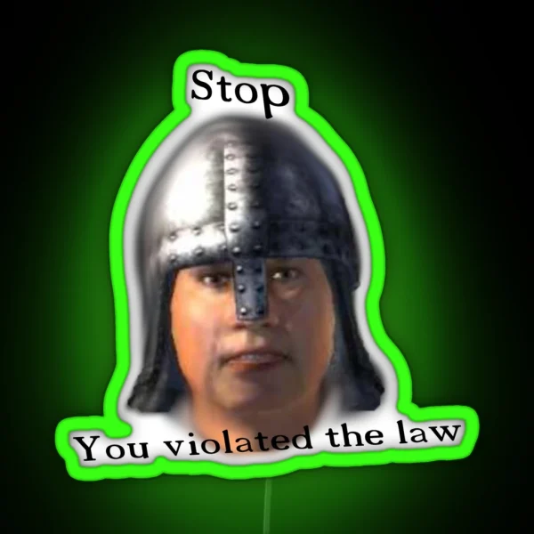 Copy Of Stop You Violated The Law Oblivion Led RGB Neon Sign