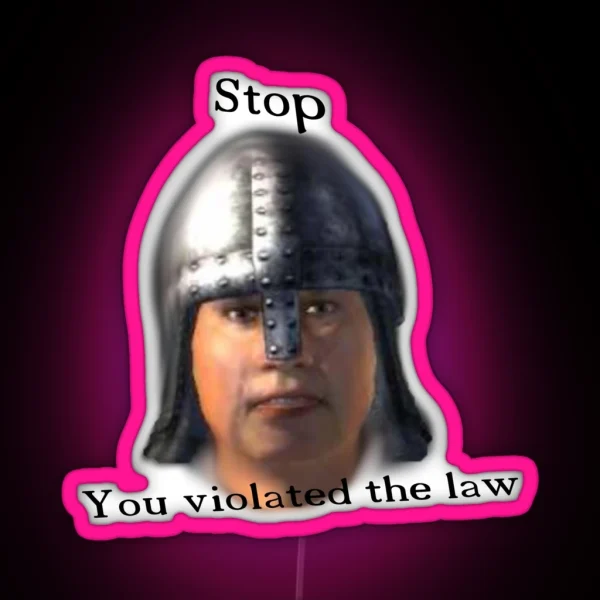 Copy Of Stop You Violated The Law Oblivion Led RGB Neon Sign