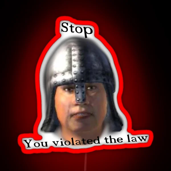 Copy Of Stop You Violated The Law Oblivion Led RGB Neon Sign