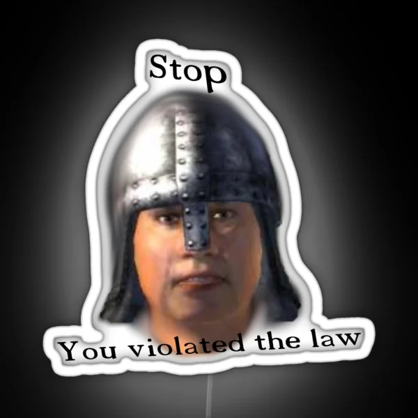 Copy Of Stop You Violated The Law Oblivion Led RGB Neon Sign