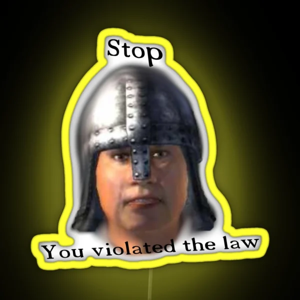 Copy Of Stop You Violated The Law Oblivion Led RGB Neon Sign