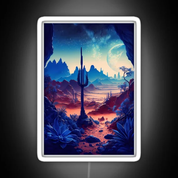 Copy Of Watercolor Blue Alien Planetscape RGB Neon Sign