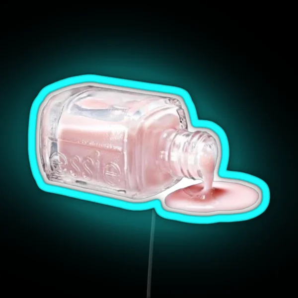 Coquette Pink Nail Polish RGB Neon Sign