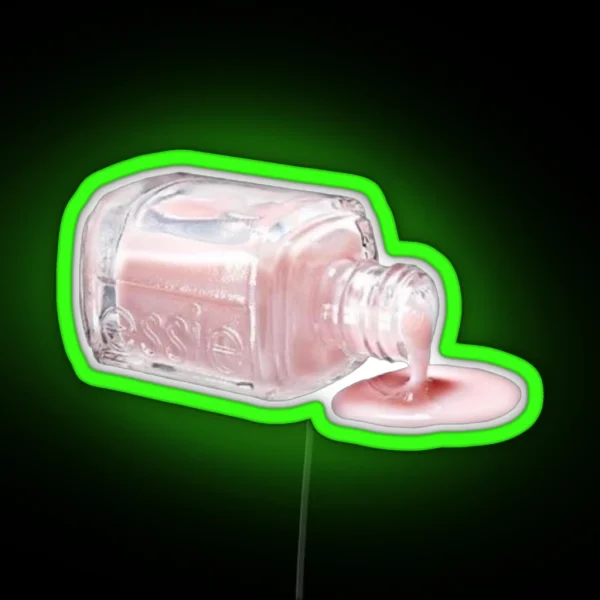 Coquette Pink Nail Polish RGB Neon Sign