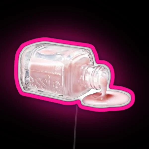 Coquette Pink Nail Polish RGB Neon Sign