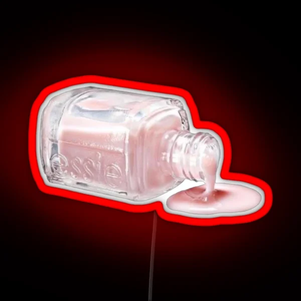 Coquette Pink Nail Polish RGB Neon Sign