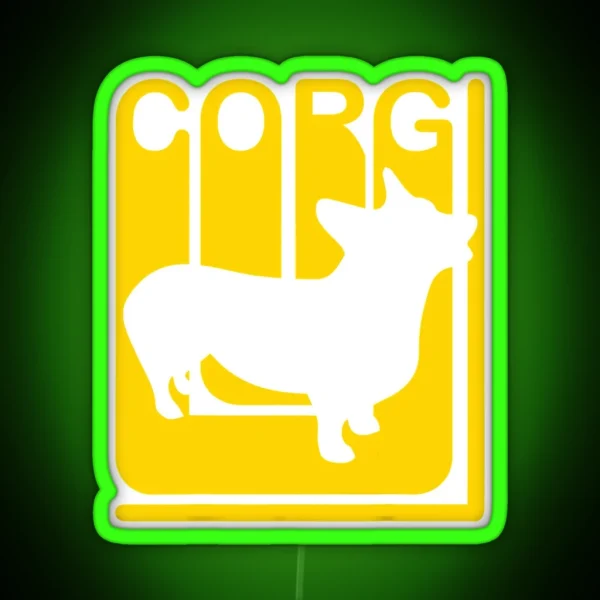 Corgi Dog Retro RGB Neon Sign