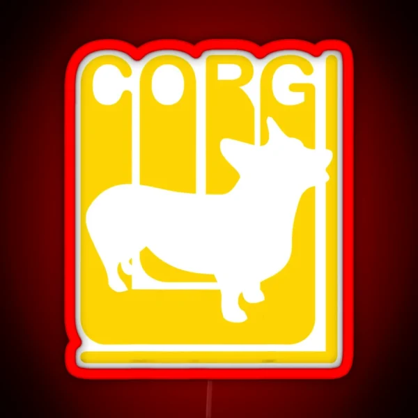 Corgi Dog Retro RGB Neon Sign