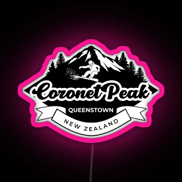Coronet Peak Queenstown New Zealand RGB Neon Sign