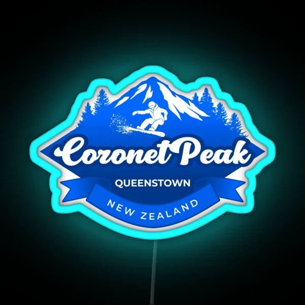 Coronet Peak Queenstown New Zealand RGB Neon Sign