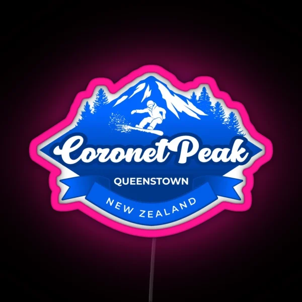 Coronet Peak Queenstown New Zealand RGB Neon Sign