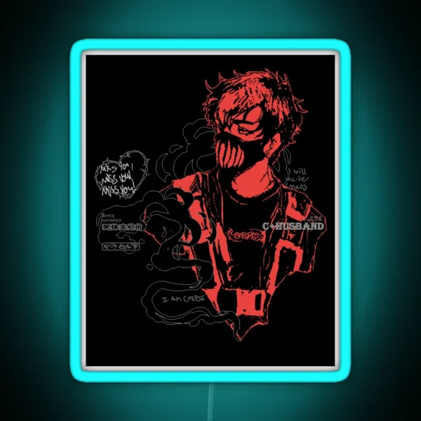 Corpse Husband Design I Will Incite Chaos RGB Neon Sign