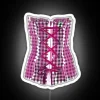 Corsage Checked Dirndl Corsage Oktoberfest RGB Neon Sign