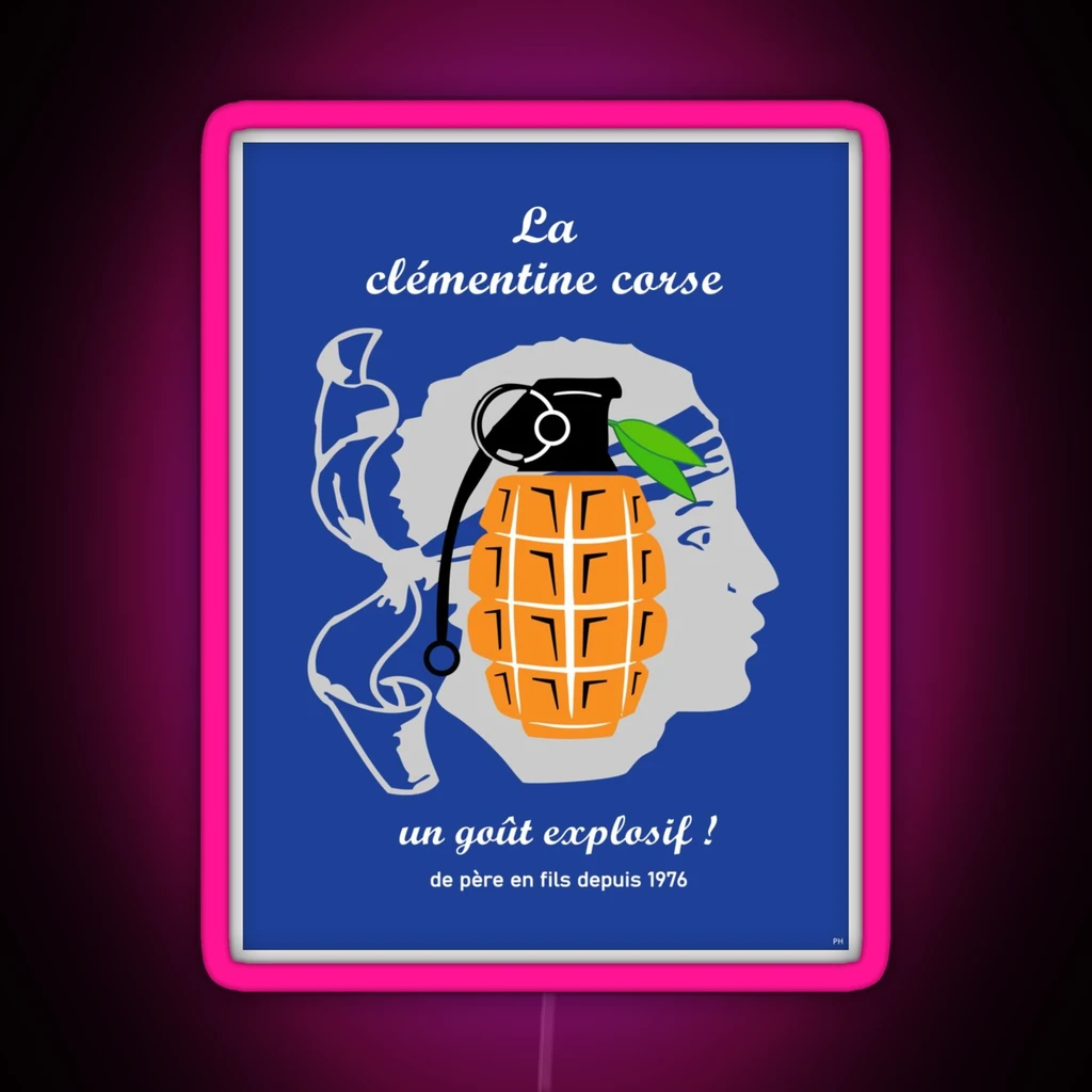 Corse Corsica FLNC Bastia Ajaccio France RGB Neon Sign