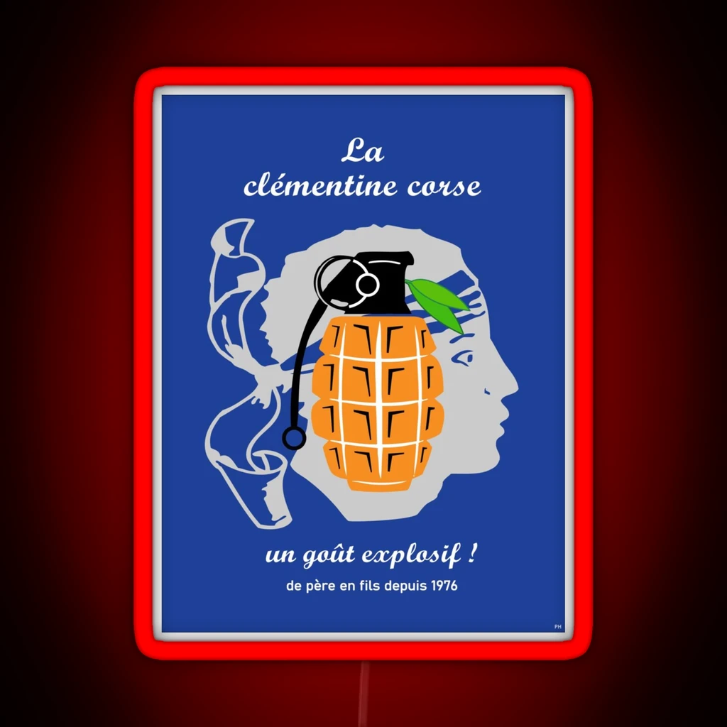 Corse Corsica FLNC Bastia Ajaccio France RGB Neon Sign