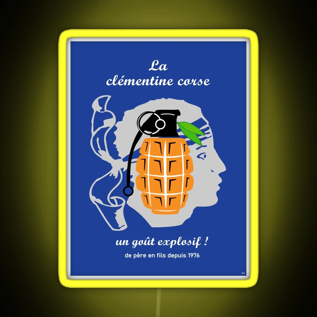 Corse Corsica FLNC Bastia Ajaccio France RGB Neon Sign