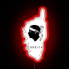 Corsica With France Island Map Corse Corsica RGB Neon Sign - Image 2