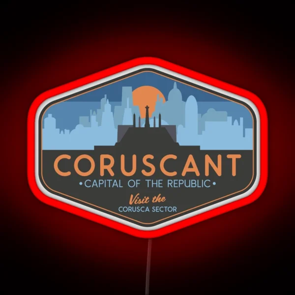 Coruscant Capital Of The Republic RGB Neon Sign