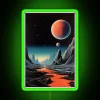 Cosmic Landscape Of Extraterrestrial Surface With Rocky Canyon Planet And Shining Stars RGB Neon Sign - Image 3